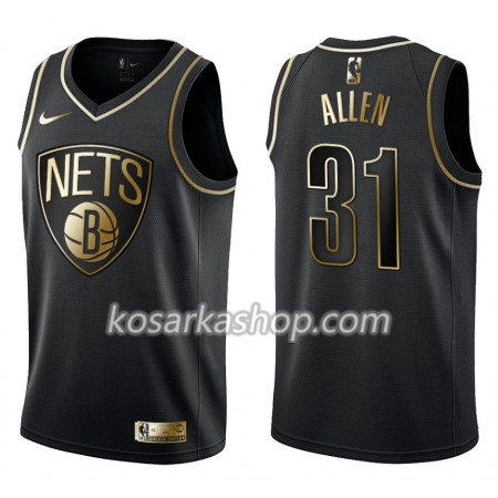 Dres Brooklyn Nets Jarrett Allen 31 Nike Crna Golden Edition Swingman
